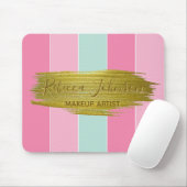 Gold Paint Stroke Farbenfrohe Streifen - Mousepad (Mit Mouse)