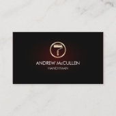 Gold Painter Roller Symbol Red Glow Visitenkarte (Vorderseite)