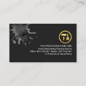 Gold Painting Brush Ladder Paint Splatter Visitenkarte (Rückseite)