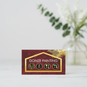 Gold Painting Tools On Building Frame Visitenkarte (Stehend Vorderseite)