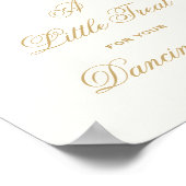 Gold Paisley eine kleine Leckerei für Ihre Tanzfüß Poster (Ecke)