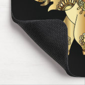 Gold Paisley Floral Elephant - Personalisiert Mousepad (Ecke)