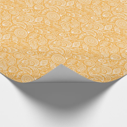 Gold Paisley Geschenkpapier (Ecke)