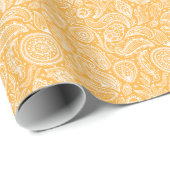Gold Paisley Geschenkpapier (Rolleneckpunkt)