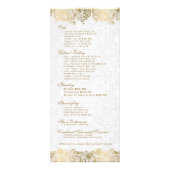 Gold Paisley Lace auf Weiß Werbekarte (Hinten)