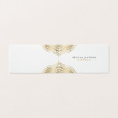 Gold Paisley Mandala Visitenkarten (Außenseite Aufgefaltet)
