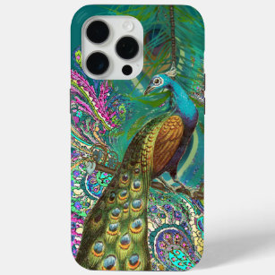 Gold Paisley Peacock & Feathers iPhone 15 Pro Max Hülle
