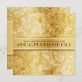 Gold Paisley Swirl Event Einladung (Vorne/Hinten)