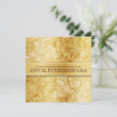 Gold Paisley Swirl Event Einladung (Stehend Vorderseite)