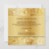 Gold Paisley Swirl Event Einladung (Rückseite)
