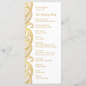 Gold Paisley Traditional Indian Wedding Rackcard Programm (Vorderseite)