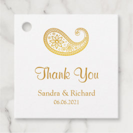 Gold Paisley Traditionelle indische Hochzeit Viele Geschenkanhänger