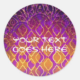 Gold Palace Arabian Nights Süße 16 Geburtstagsfeie Runder Aufkleber