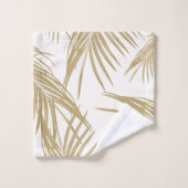 Gold Palm Blätter Traum #1 #tropical Badhandtuch Set (Waschlappen)
