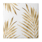 Gold Palm Fronds Fliese (Vorderseite)