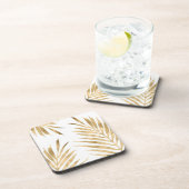Gold Palm Fronds Getränkeuntersetzer (Rechte Seite)