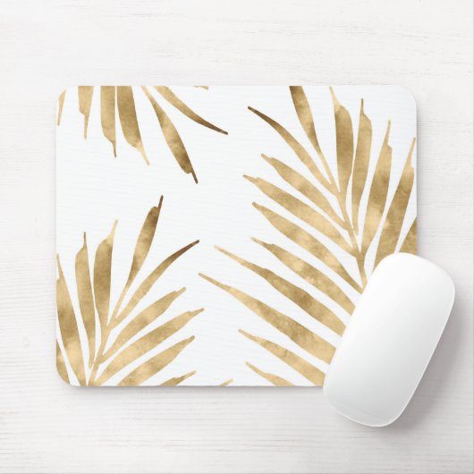 Gold Palm Fronds Mousepad (Mit Mouse)