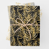Gold Palm Fronds Tropical Geschenkpapier Set (Beispiel)