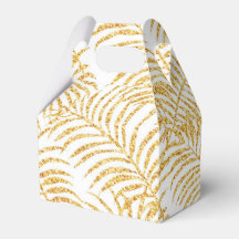 Gold Palm Gift Favor Box