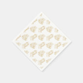 Gold Palm Leaf, minimalistisch weiße Hochzeit Napk Serviette (Ecke)
