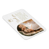 Gold Palm Tree Arch Foto Hochzeit Vielen Dank Magnet (Rechte Seite)