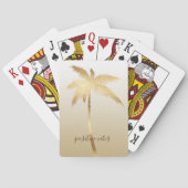 Gold Palm Tree Dream Ombre Spielkarten (Rückseite)