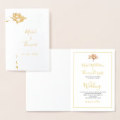 Gold Palm Tree Elegantes Script Einladung zur Hoch (Anzeige)
