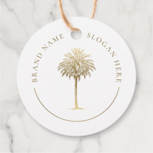 Gold Palm Tree Logo Geschenkanhänger
