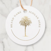 Gold Palm Tree Logo Geschenkanhänger (Vorderseite)