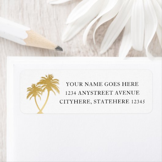 Gold Palm Tree Tropical Island Beach Adresse (Insitu)