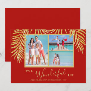 Gold Palms Foto Collage Weihnachten
