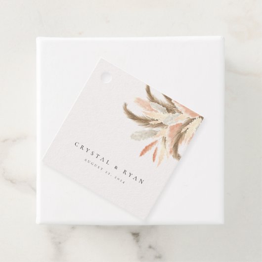 Gold Pampas Grass Wedding Guest Paper Geschenk C10 Geschenkanhänger (Beispiel)