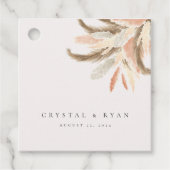 Gold Pampas Grass Wedding Guest Paper Geschenk C10 Geschenkanhänger (Vorderseite)