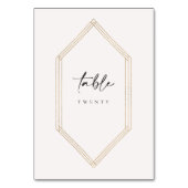 Gold Pampas Tischnummer Card Seating Wedding C100 (Vorderseite)