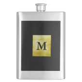 Gold Paneled Black-II Flachmann (Vorderseite)