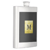 Gold Paneled Black-II Flachmann (Rechts)