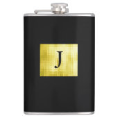 Gold Paneled Black-II Flachmann (Vorderseite)