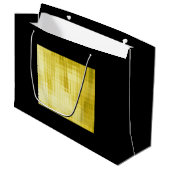 Gold-Paneled Black-II  Große Geschenktüte (Vorderseite Schrägansicht)