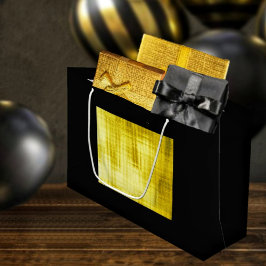 Gold-Paneled Black-II  Große Geschenktüte