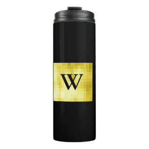 Gold Paneled Black-II Thermosbecher