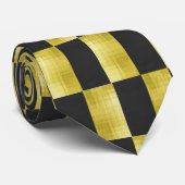 Gold-paneled Black-IV Krawatte (Gerollt)