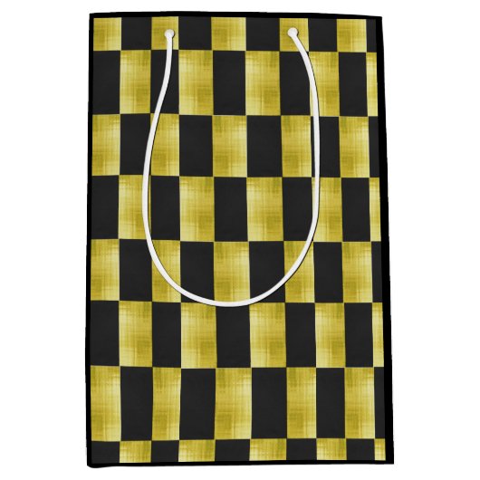 Gold-Paneled-Black-IV Mittlere Geschenktüte (Vorderseite)