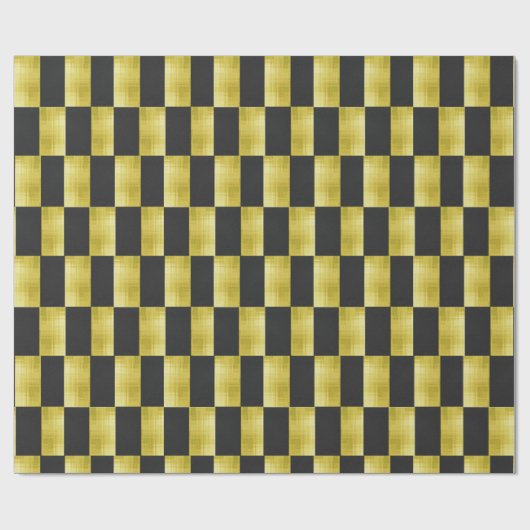Gold-Paneled Black-IV Wrapping Paper Geschenkpapier (Flach)