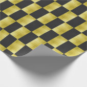 Gold-Paneled Black-IV Wrapping Paper Geschenkpapier (Ecke)