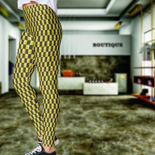 Gold-paneliert-Schwarz-IV Leggings