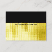Gold Panels Black Business Card Visitenkarte (Rückseite)