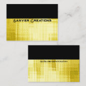 Gold Panels Black Business Card Visitenkarte (Vorne/Hinten)