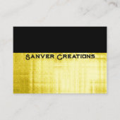 Gold Panels Black Business Card Visitenkarte (Vorderseite)