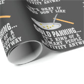 Gold Panning Gift - Mining Funny Miner Geschenkpapier (Rolleneckpunkt)