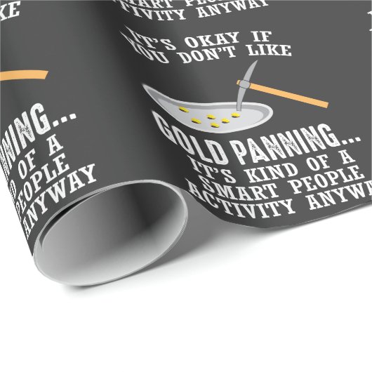 Gold Panning Gift - Mining Funny Miner Geschenkpapier (Rolleneckpunkt)